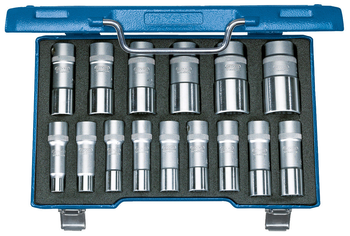 D 19 L-015 - Jeu de douilles longues UD 1/2"