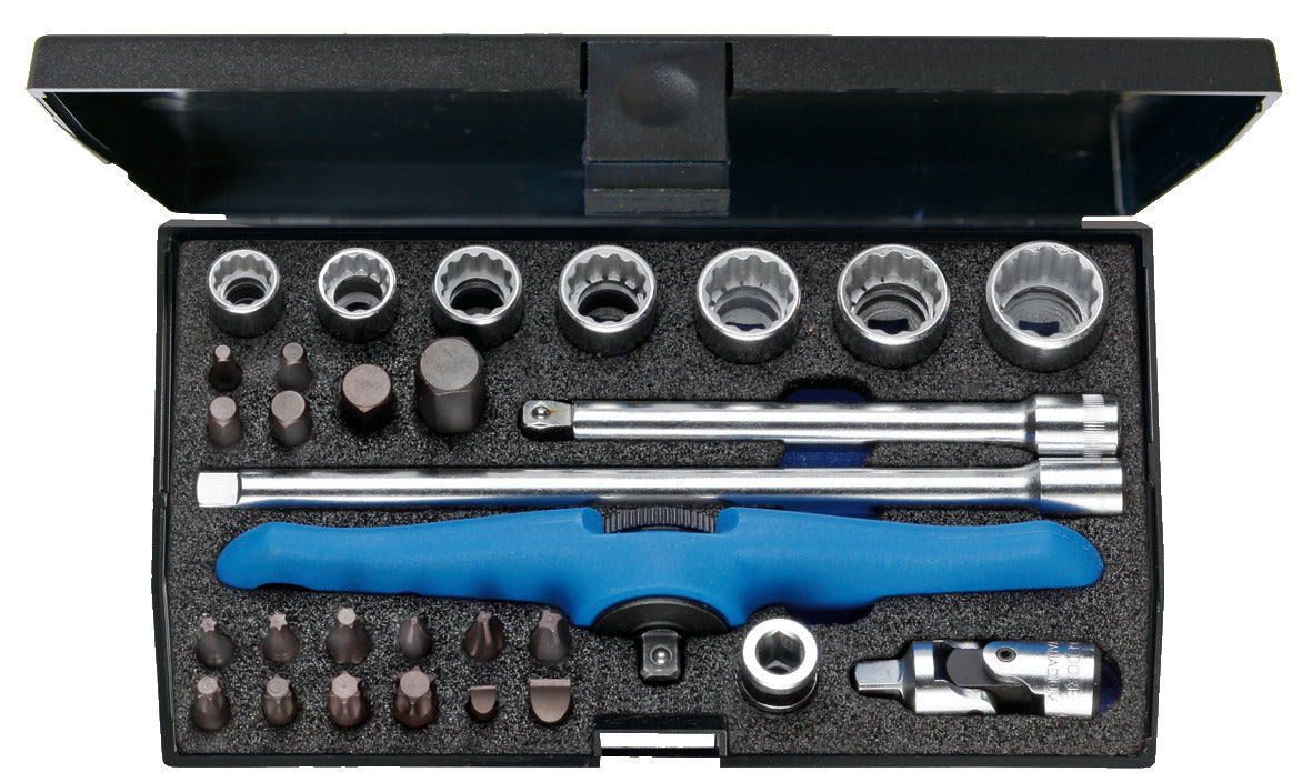 Juego de vasos Unit Drive para moto de 1/4" Gedore D 20 MOT