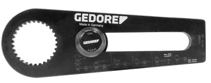 Brazo de reacción en L Gedore DVV-60/80 con cuadradillo regulable, vista de detalle