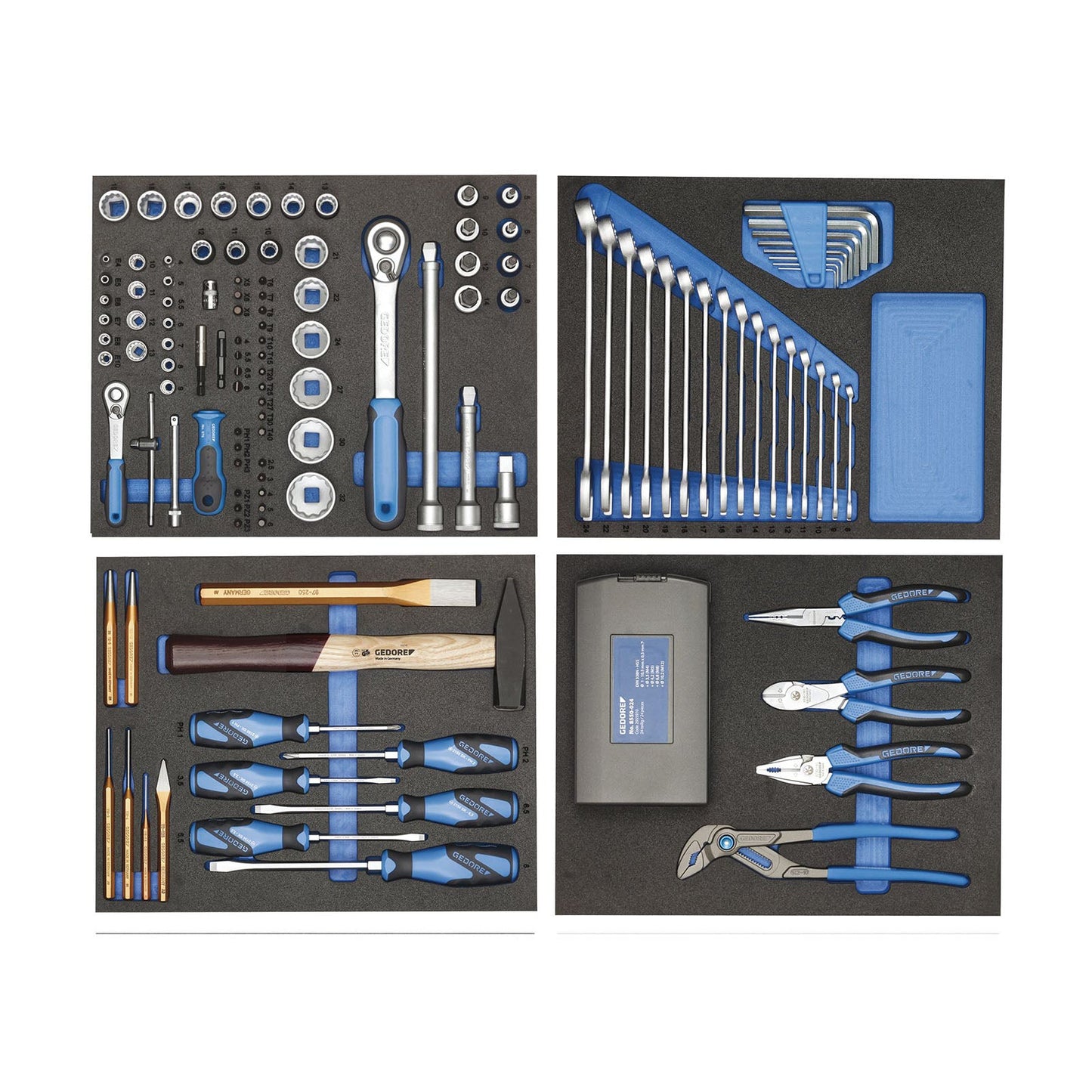 GEDORE TS-147 - Surtido de 147 herramientas en Módulos Check-Tool (2955997)