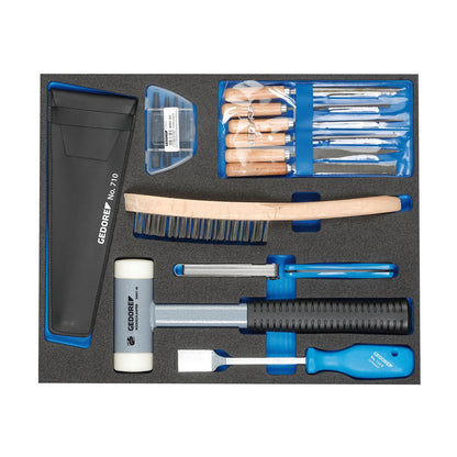 TS CT2-710 - Surtido de herramientas varias en módulo de espuma Check-Tool de doble cuerpo, 17 piezas