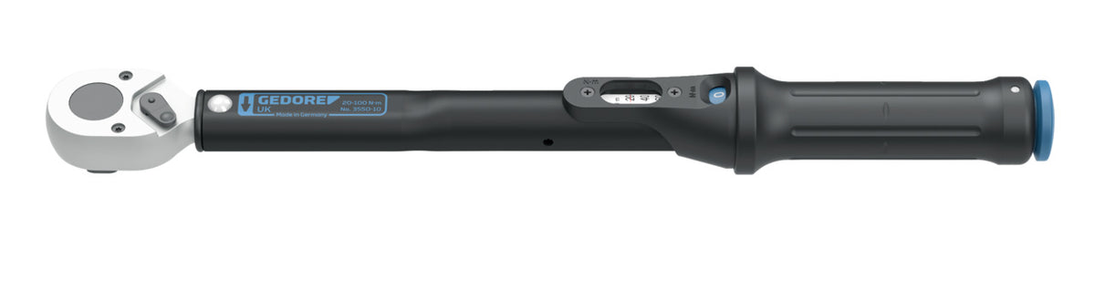 Llave dinamométrica Gedore Torcoflex UK 20-100 N·m, detalle del cuadradillo 1/2"