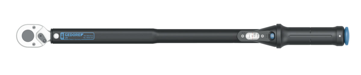 Llave dinamométrica Gedore Torcoflex UK 60-300 N·m, detalle del mango y la escala
