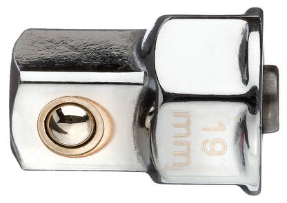 R47001004 - Juego de 4 adaptadores de cuadradillo: Extremo con cuadradillo hembra grabado con medida 19 mm