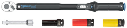 Conjunto GEDORE Torcoflex UK 1/2" con todos los accesorios para montaje de llantas, bodegón