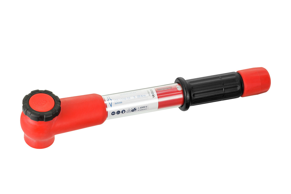 Llave dinamométrica VDE Gedore 3/8" detalle del mango aislado