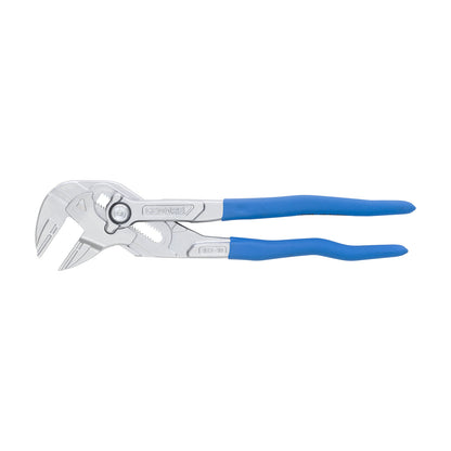 SB 183 10 TC - Tenaza llave de 250mm, cromada, en blister: Tenaza llave cromada con mordazas dentadas