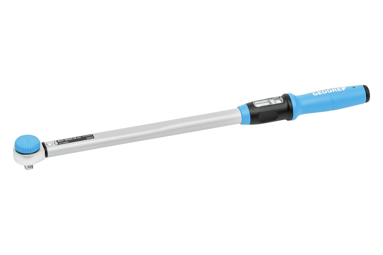 Llave dinamométrica GEDORE Torcofix K 1/2" con escala micrométrica, primer plano