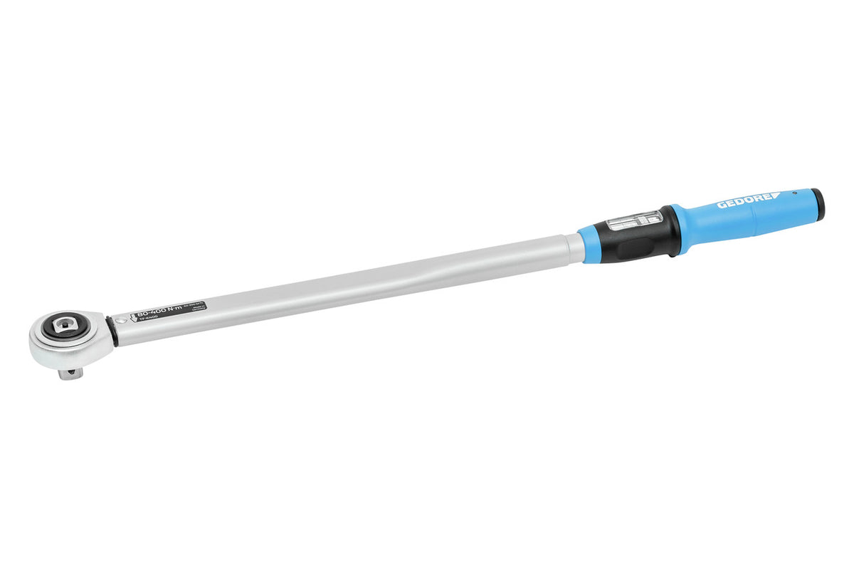 Llave dinamométrica GEDORE Torcofix K 3/4" con escala micrométrica, primer plano