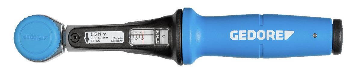 Llave dinamométrica Torcofix K Gedore detalle del visor con lupa de la escala