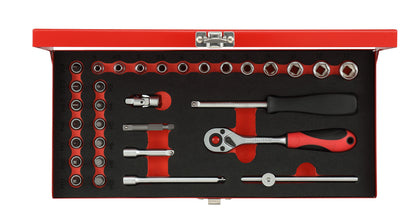 GEDORE red R49004033 - Jeu de douilles 1/4", 4-13 mm, 33 pièces