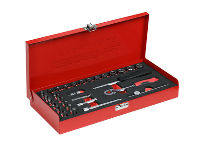 GEDORE red R49004033 - Jeu de douilles 1/4", 4-13 mm, 33 pièces