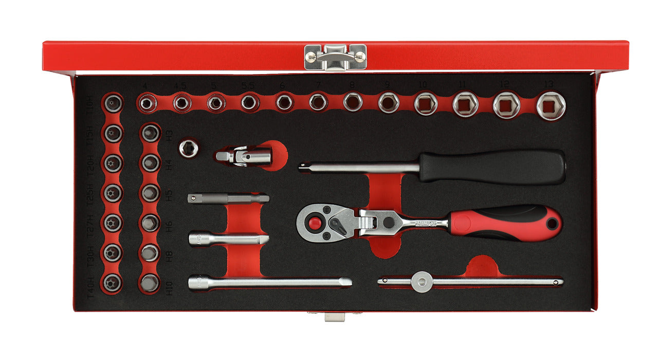 GEDORE red R49044033 - Jeu de douilles 1/4", 4-13 mm, 33 pièces