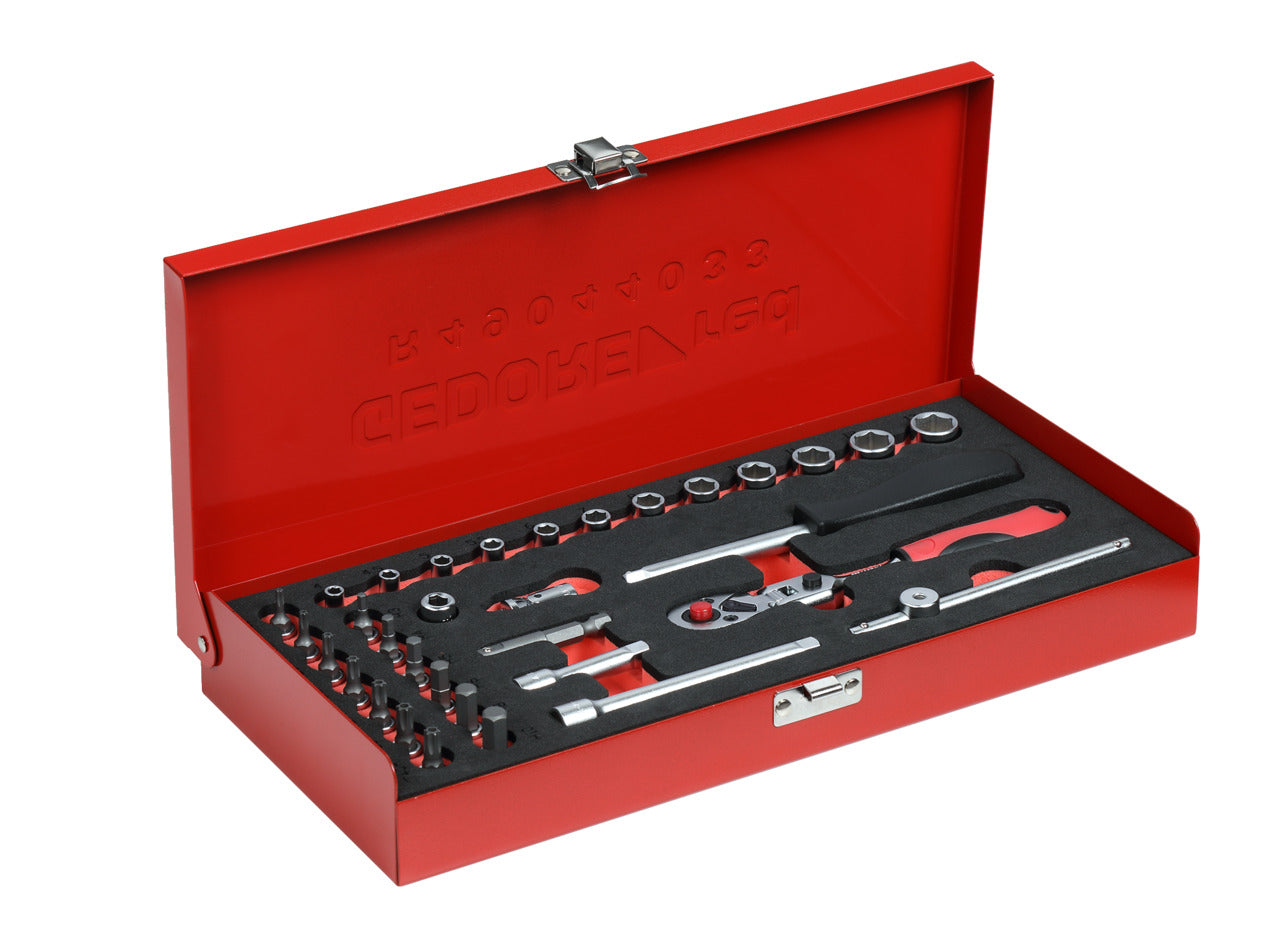 GEDORE red R49044033 - Jeu de douilles 1/4", 4-13 mm, 33 pièces