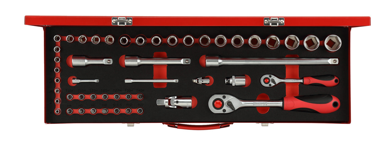 GEDORE red R46004049 - Jeu de douilles 1/4"+1/2", 49 pièces
