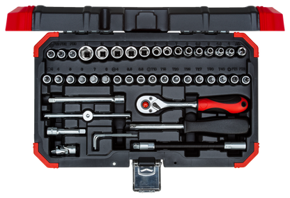 GEDORE red R49003046 - Jeu de douilles 1/4" 4-14 mm, 46 pièces