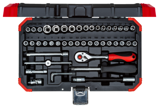 GEDORE red R49003046 - Jeu de douilles 1/4" 4-14 mm, 46 pièces