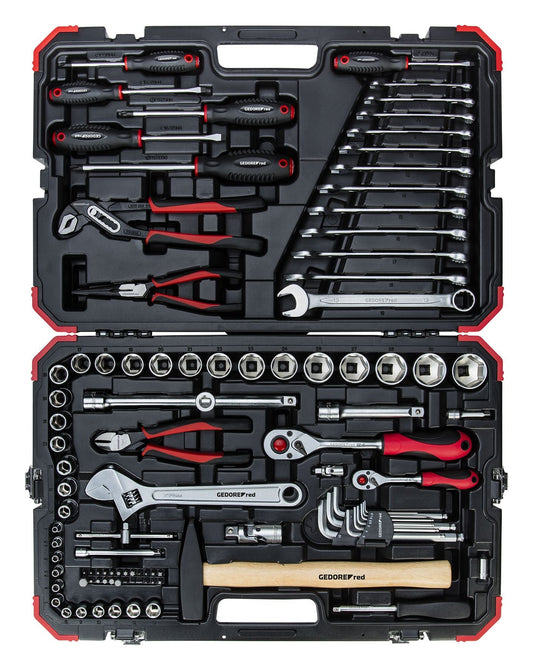 GEDORE red R46003100 - Coffre à outils avec assortiment de 100 outils