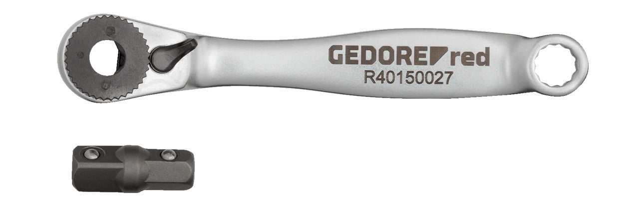 GEDORE red R40150027 - Clé à cliquet porte-embouts 2 composants 1/4", L=90 mm, angle de retour 5°