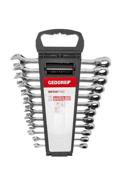 GEDORE red R07105012 - Jeu de 12 clés mixtes à cliquet, 8-19 mm