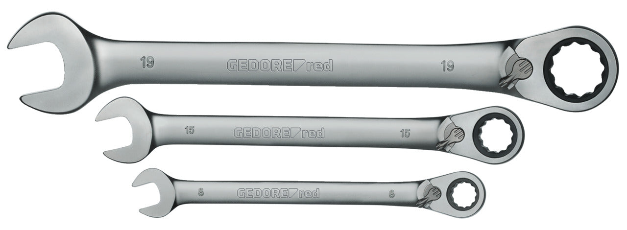GEDORE red R07205005 - Jeu de 5 clés mixtes à cliquet 8-19 mm