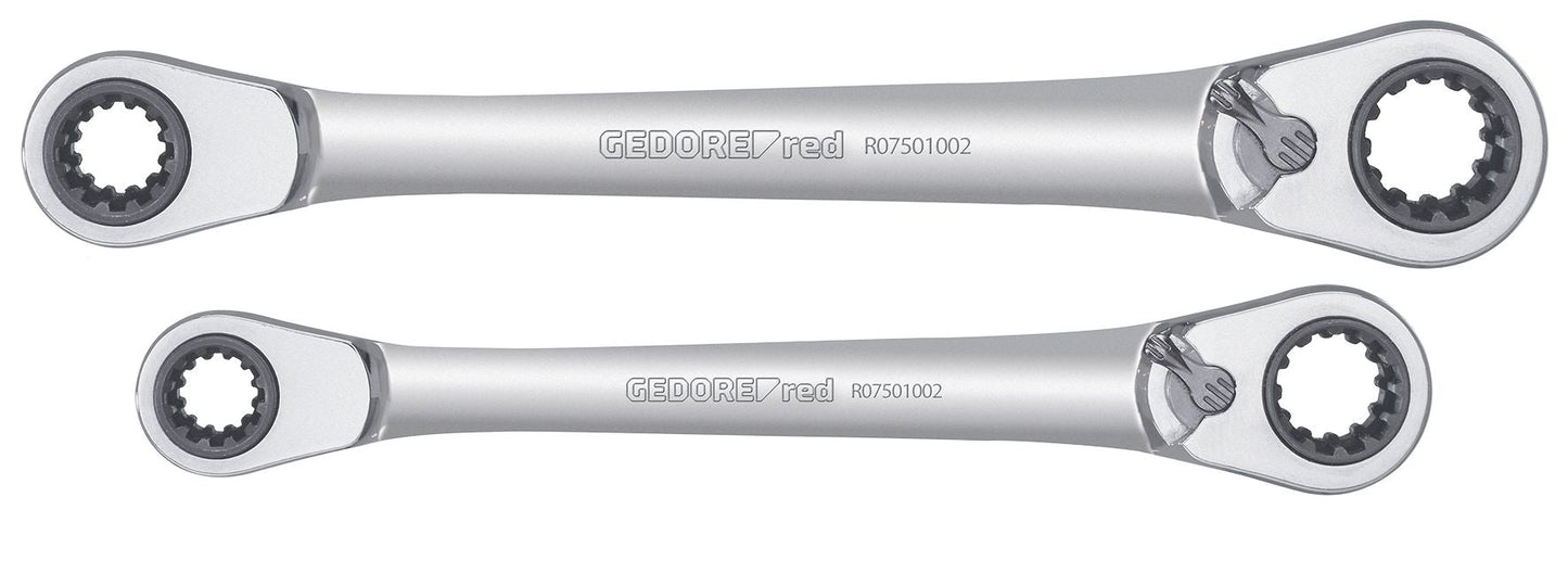 GEDORE red R07501002 - Jeu de 2 clés à cliquet pour 63 applications différentes