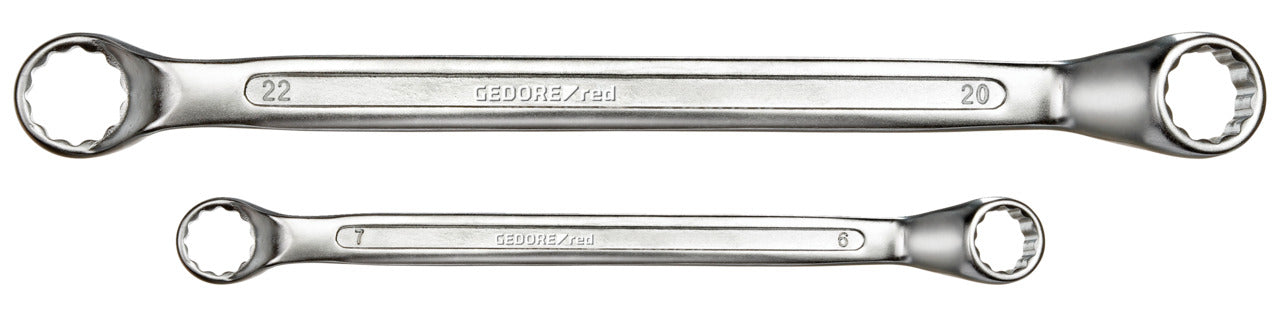 GEDORE red R01105008 - Jeu de 8 clés à molette coudées, 6-22 mm