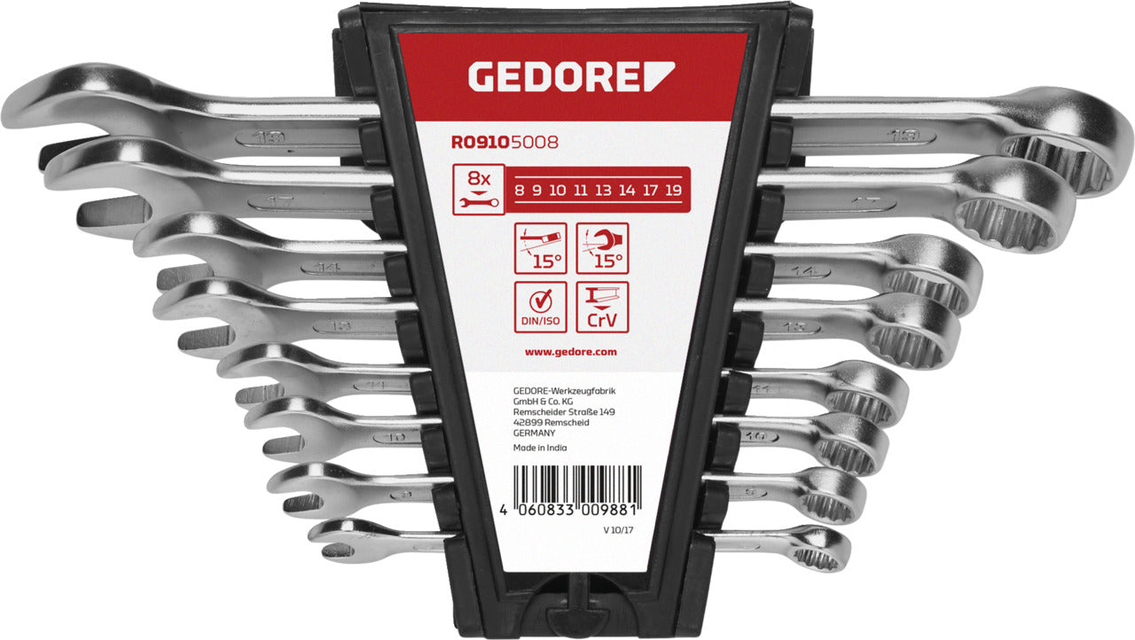 GEDORE red R09105008 - Jeu de clés mixtes, 8-19 mm, 8 pièces