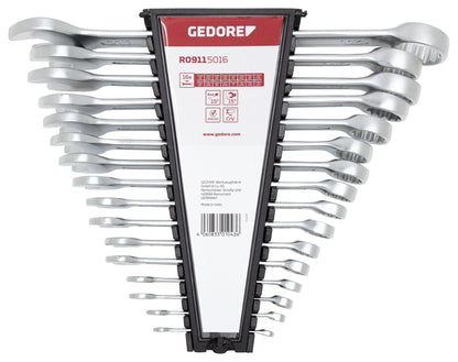 GEDORE red R09115016 - Jeu de clés mixtes en pouces AF 1/4"-1.1/4", 16 pièces