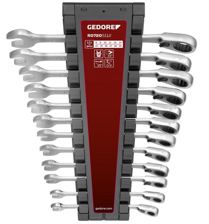 GEDORE red R07205112 - Jeu de 12 clés mixtes à cliquet 8-19 mm