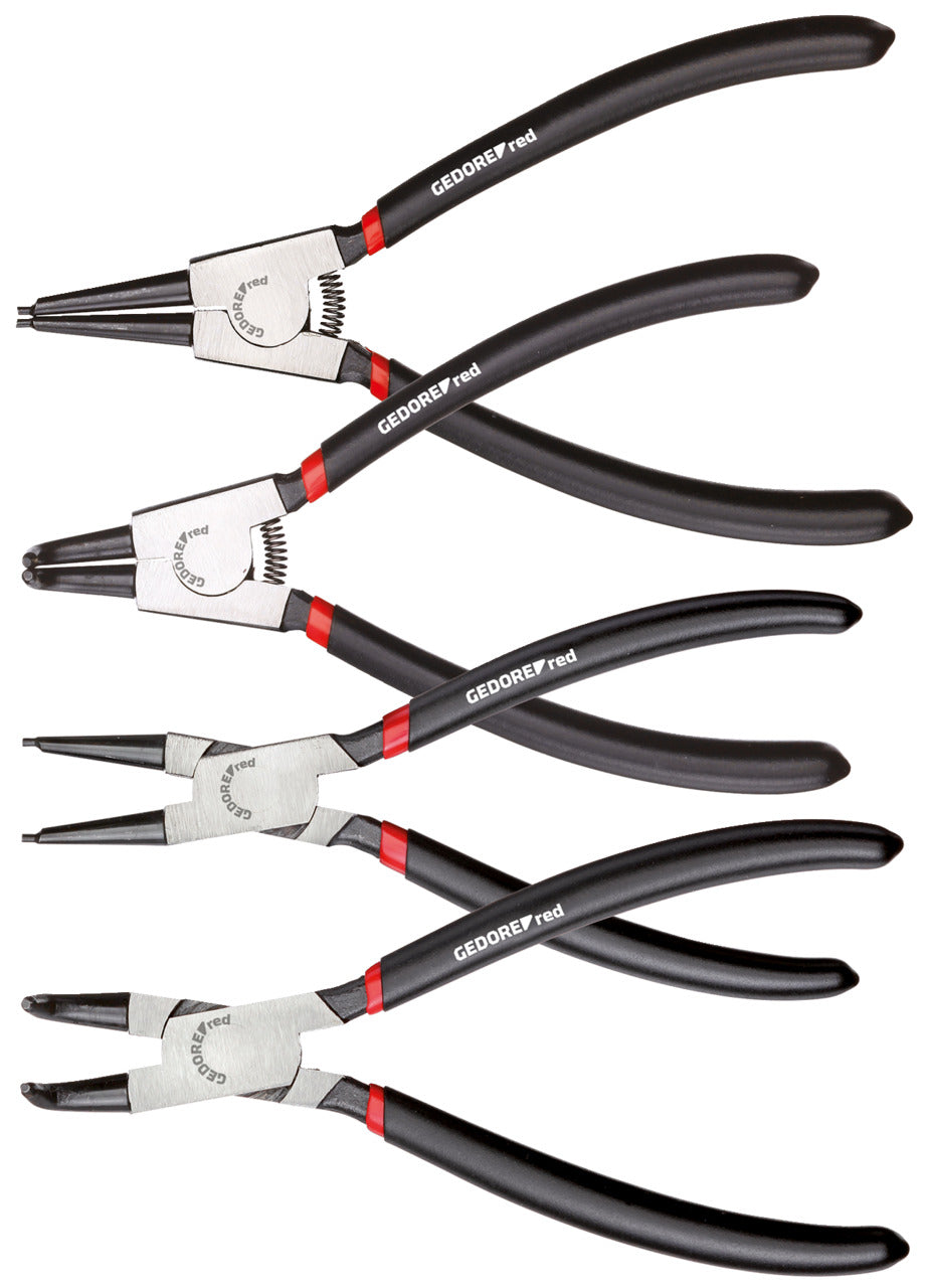 GEDORE red R28002004 - Jeu de pinces à bec pour rondelles Ø 19-60 mm, 4 pièces