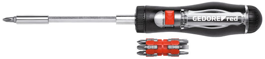 GEDORE red R38920000 - Tournevis à cliquet télescopique 1/4" 13 en 1
