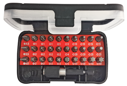 GEDORE red R33005031 - Jeu de 32 embouts 1/4" SL+PH+PZ+TX+hexagonal