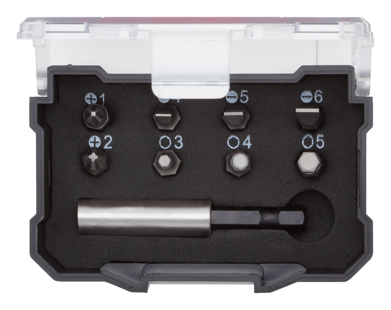 GEDORE red R33005009 - Jeu de 9 embouts 1/4" PH+SL+hexagonaux avec porte-embouts magnétique.