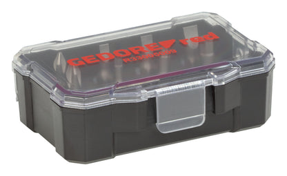 GEDORE red R33005009 - Jeu de 9 embouts 1/4" PH+SL+hexagonaux avec porte-embouts magnétique.