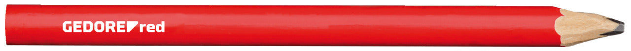 GEDORE red R90950012 - Crayon de charpentier, L=175 mm, ovale, rouge, 12 pièces