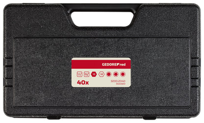 GEDORE red R35003040 - Coffret de douilles à embouts de 10 mm TX+XZN+hexagonales, 40 pièces