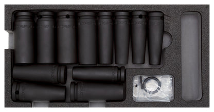 R22150012 - Llave de vaso de impacto 1/2", en módulo CT 2/6, 14 piezas