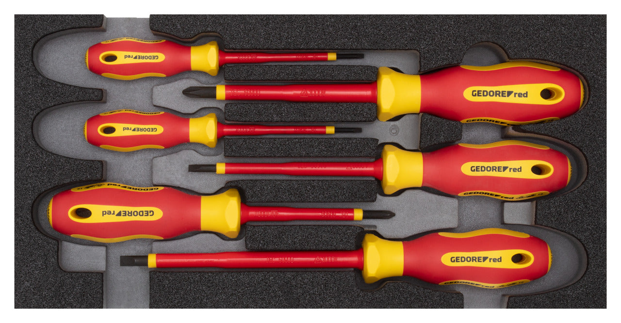 GEDORE red R22150016 - Jeu de tournevis VDE, en module CT 2/6, 6 pièces