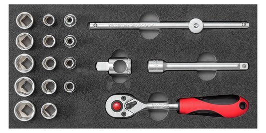 GEDORE red R22150020 - Jeu de douilles 3/8" en module Check Tool - 8 pièces