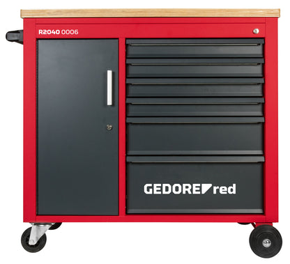 GEDORE red R20400006 - Établi mobile MECHANIC, avec 6 tiroirs 988x431x935 mm