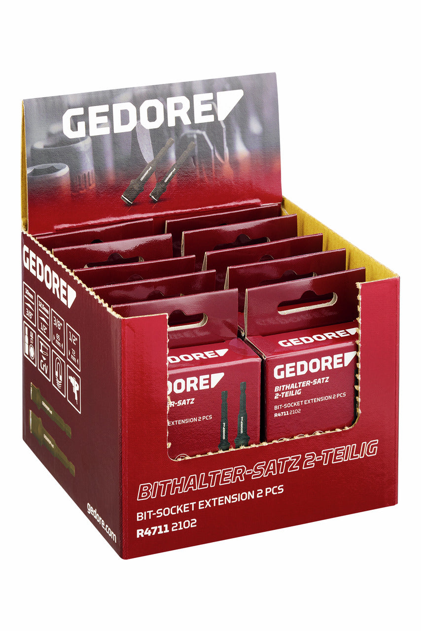 GEDORE red R47119110 - Présentoir pour point de vente avec 10 jeux de 2 rallonges de 75 mm pour clés à douille.