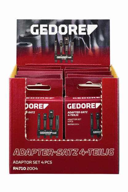GEDORE red R47109010 - Présentoir pour point de vente avec 10 jeux d'adaptateurs de 4 pièces.