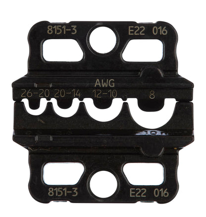 8151-3 - Juego de matrices de engarce f. unisol. Conector de engarce: Matriz de engarce con cuatro cavidades semicirculares