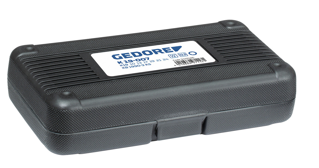 GEDORE K 19-007 - Jeu de douilles à chocs 1/2", de 10 à 24 mm