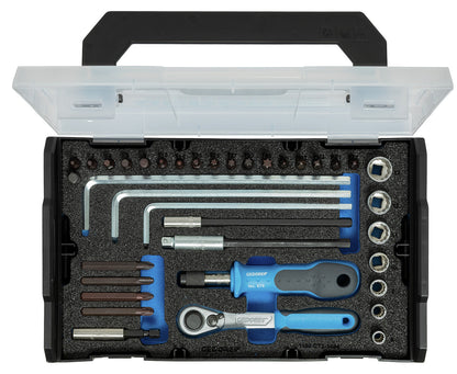 GEDORE 1102-038 - Juego de puntas y vasos con carraca de 1/4", 38 piezas