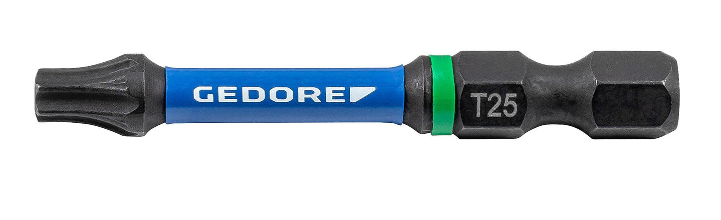 GEDORE 666 TR - Puntas de torsión de 1/4" en diversos perfiles y longitudes, 2 piezas