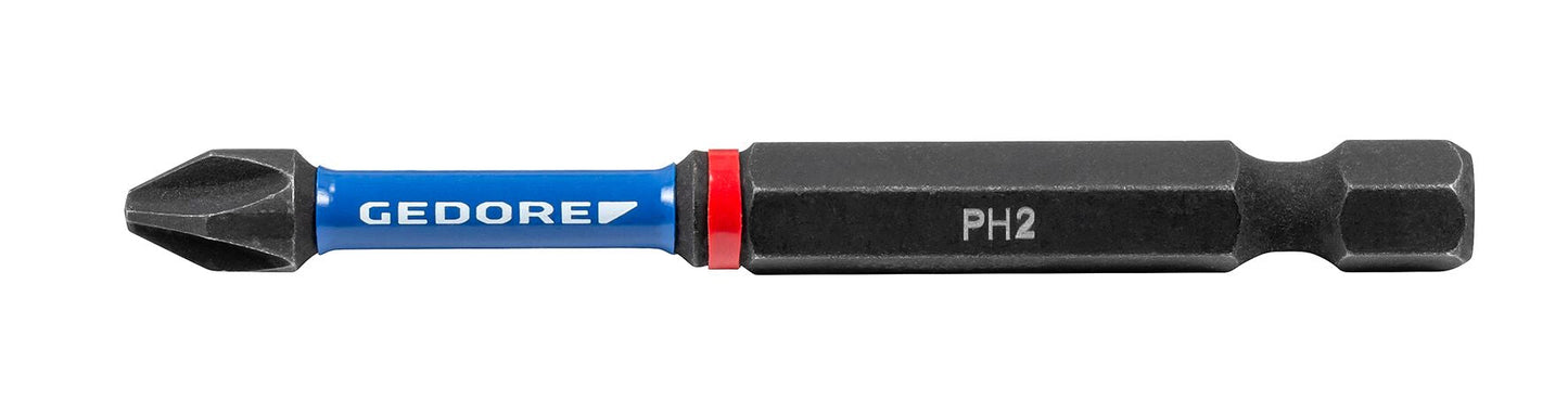 GEDORE 666 TR - Puntas de torsión de 1/4" en diversos perfiles y longitudes, 2 piezas