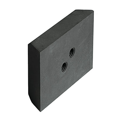 280071 - Herramienta de doblaje, cantos agudos r=4 mm: Placa metálica rectangular con dos orificios roscados
