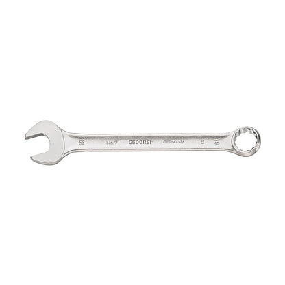 7 1/2AF - Llave combinada perfil UD 1/2": Llave combinada con boca abierta y extremo de estrella cerrada, acabado cromado